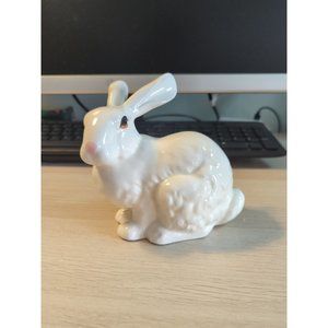 Lasting Products Inc Ceramic Bunny Rabbit Figurine Hand Painted Approx. 4.75" Sq